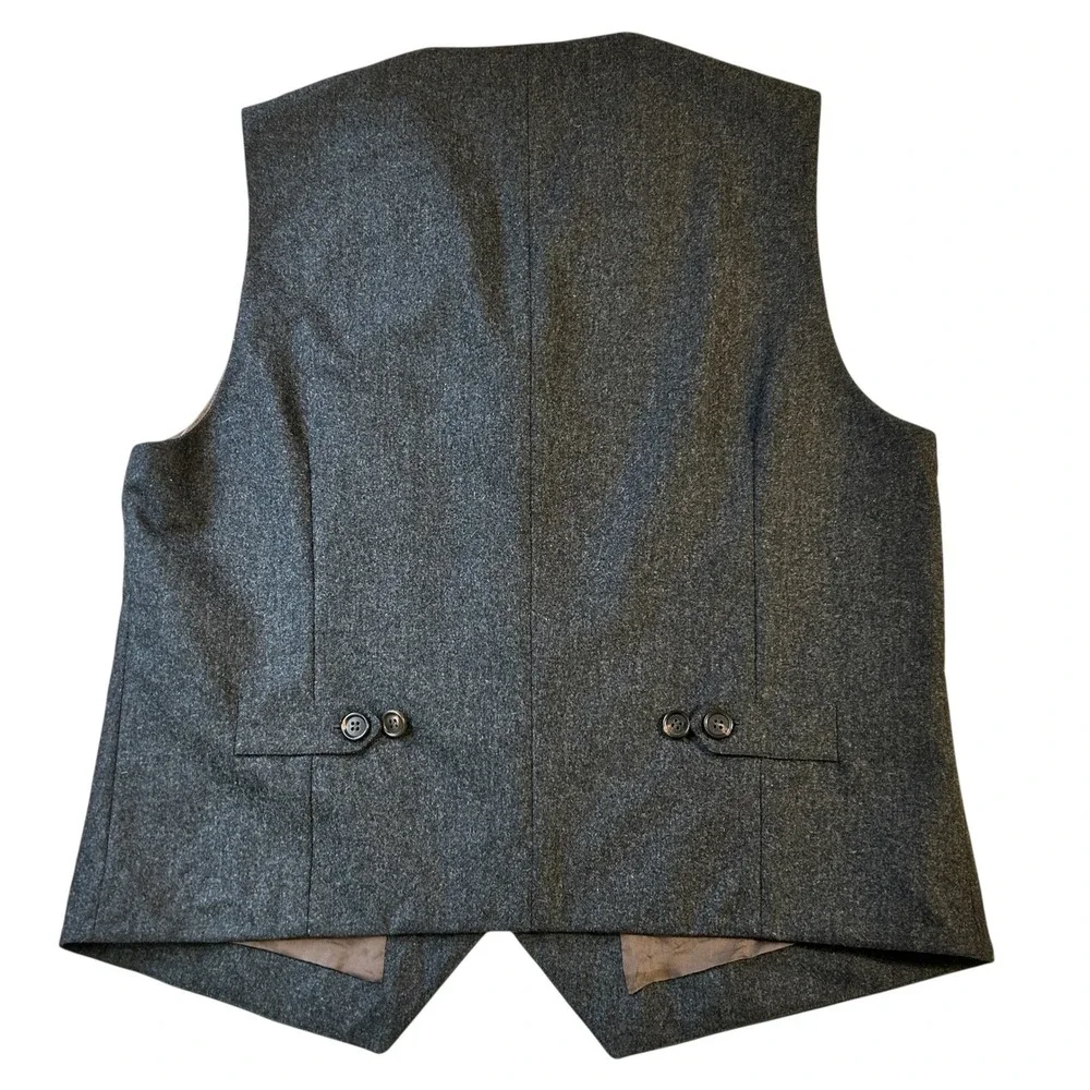 Brunello Cucinelli Sartoria Wool Vest Made in Italy Bespoke Atelier Gray